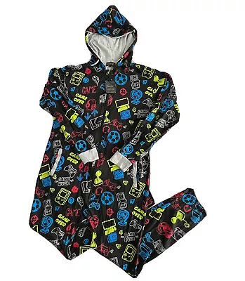 Buy NOROZE Unisex Pyjamas Gaming Overall All In One Family Loungewear, Black XL • 24.99£