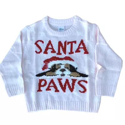 Buy Baby Girls Pink Santa Paws Jumper Christmas Xmas Dog Fluffy Top Age 18 Months • 5.95£