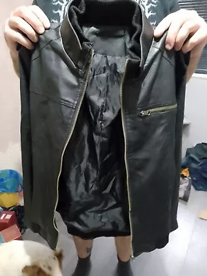 Buy Male Faux Leather Coat Small • 9.99£