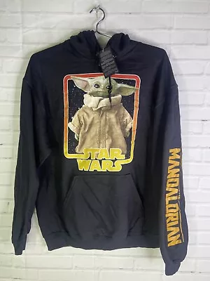 Buy Star Wars Baby Yoda Grogu The Child Mandalorian Pullover Hoodie Womens Size S-M • 34.59£