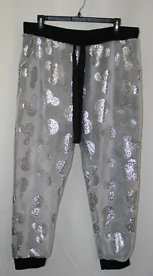 Buy Disney Mickey Mouse Sequence Look Fuzzy Cozy PJ Pants Black Gray | Size: XL • 28.20£