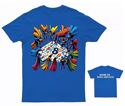 Buy Number Day 2024 Numerical Heroes Squad- Dynamic Superhero T-Shirt For Kids • 10.95£