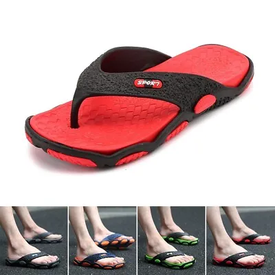 Buy Trendy Mens Flip Flops Casual Slippers Shoes Thong Sandals Fashionable Footwear • 15.94£
