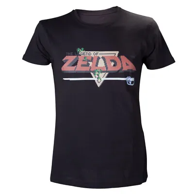 Buy Mens T-Shirt Legend Of Zelda Nintendo Classic Logo Top Black M • 20£