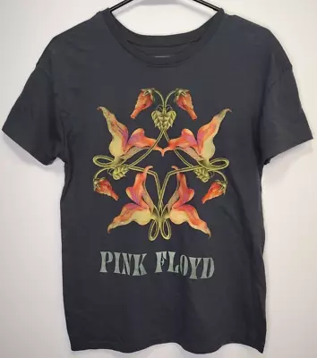 Buy Pink Floyd Floral Print The Wall Band 2020 Gray Women's Sz. Medium T-Shirt  Gift • 7.58£