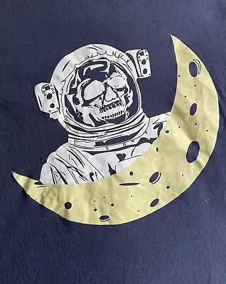 Buy Gothic Graphic Skull Astronaut Space Skeleton Print Shirt Clothing - Small  • 4£