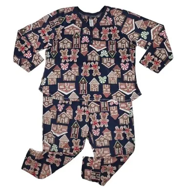 Buy Disney Pajamas Womens 3X Mickey Minnie Mouse Gingerbread PJ Set Size 22-24 • 15.32£