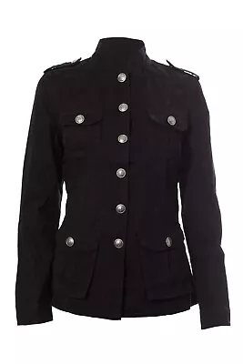 Buy Ladies Women's Cotton Multi Pocket Military RAW Look Summer Jacket • 13.93£