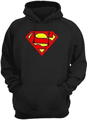 Buy Superman Hoodie Official Logo Justice League Classic Comics Cozy Hoodies Jumper • 17.59£