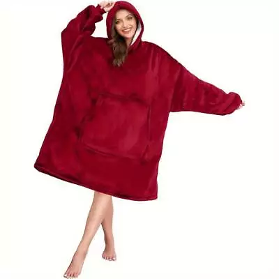 Buy Hoodie Blanket Reversible Oversized Ultra Plush Sherpa Giant Hooded Sweatshirt • 14.99£