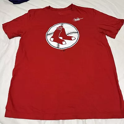 Buy Boston Red Sox T-shirt Medium Graphic Baseball Nike MLB Men’s Spellout Swoosh • 12£