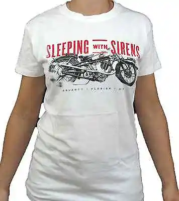 Buy SLEEPING WITH SIRENS (Motorcycle White) Girls T-Shirt • 14.17£