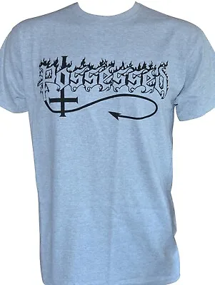 Buy POSSESSED - Black-Logo / Grey-Gildan-T-Shirt - L / Large - 166993 • 13.91£