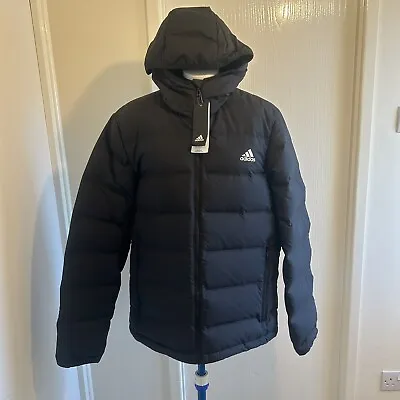 Buy Adidas Mens Helionic Puffer Jacket Hooded Coat - Medium - Black New With Tag • 79.99£