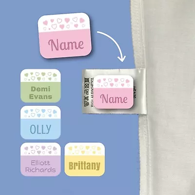 Buy Stick On Heart Clothing Name Labels • 7.50£
