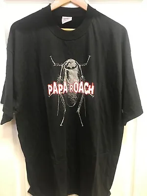 Buy Genuine 1990's Papa Roach Metallic Logo Vintage T-shirt • 30£