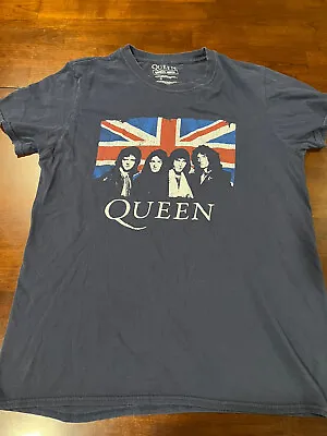 Buy Queen Official Band Merch Short Sleeve TShirt British Flag & Portrait Size M • 18.89£