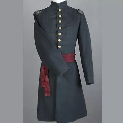 Buy New Dark Gray Frock Captain Of Civil War Union Infantry Wool Men Coat            • 164£