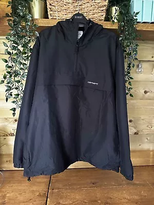 Buy CARHARTT WIP NEW Men’s Black Windbreaker Pullover Summer Jacket Size Large • 60£