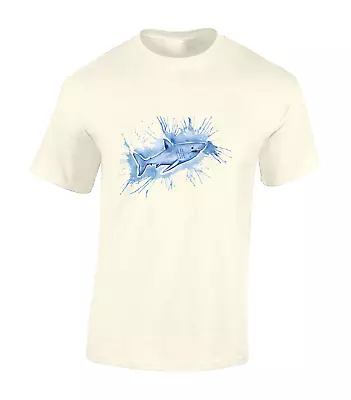 Buy Paint Splash Shark Mens T Shirt Animal Summer Holiday Casual Gift Idea Design • 8.99£