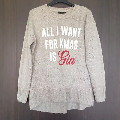 Buy Women's Size Small Grey Christmas Jumper From New Look • 8.99£