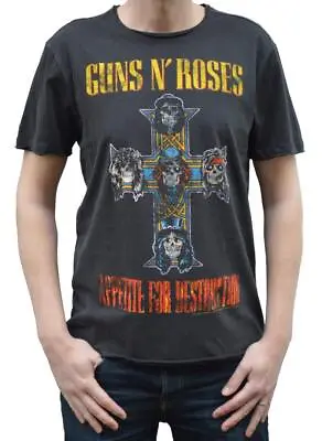 Buy Amplified T-Shirt Guns N Roses-Appetite For Destruction XL Grey (Charcoal Cc) • 22.94£
