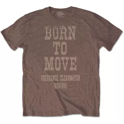 Buy Creedence Clearwater Revival 'Born To Move' Brown T Shirt - NEW • 15.49£