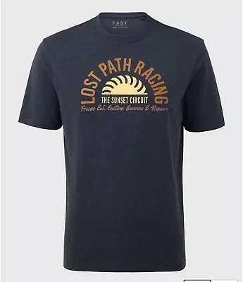 Buy Print T-shirt Navy Lost Path Racing Print T-Shirt - Large • 14.99£