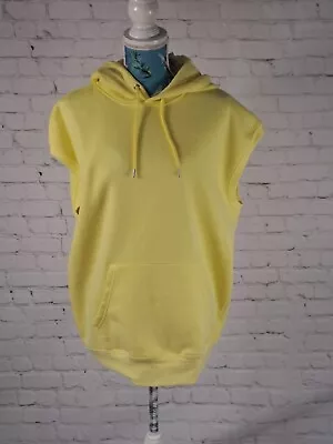 Buy Men’s Sleeveless Hoodie Size Medium Yellow Primark New With Tags • 6.99£