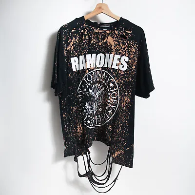 Buy Reclaimed Vintage Ramones Destroyed Oversize Tee T-Shirt S *Runs Big* • 43.37£