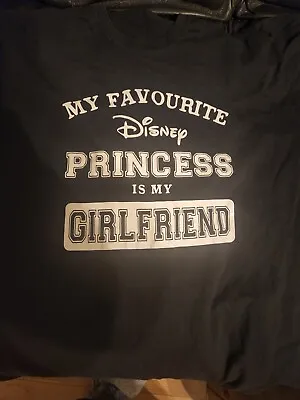 Buy My Favourite Disney Princess Is My Girlfriend Men's Black T-shirt Large • 10£