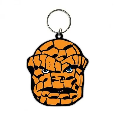 Buy Marvel Comics Ben - The Thing Face Fantastic Four Rubber Keyring Official Merch • 2.99£
