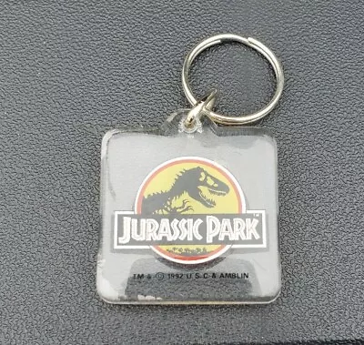 Buy Vintage Jurassic Park 1992 Keychain Amblin Clear Plastic Original Film Merch • 17.05£