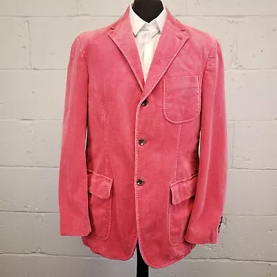 Buy Polo Ralph Lauren Corduroy Blazer LARGE Heavyweight Sport Jacket Bright Pink VGC • 135£
