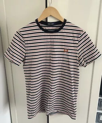 Buy FRED PERRY T-Shirt Fine Stripe - Snow White • 0.99£