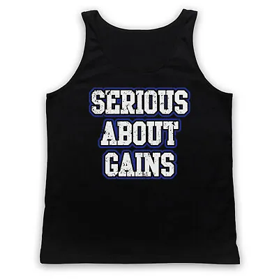 Buy Serious About Gains Bodybuilding Workout Gym Slogan Unisex Tank Top Vest • 19.99£