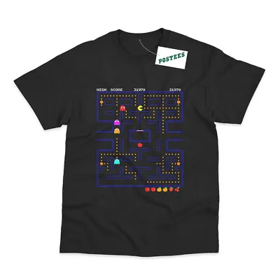 Buy Retro Gaming Inspired By Pac-Man DTG Printed T-Shirt • 12.25£