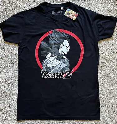 Buy Dragon Ball Z Super Saiyan Son Goku & Vegeta Medium M Black Short Sleeve T-shirt • 9.99£
