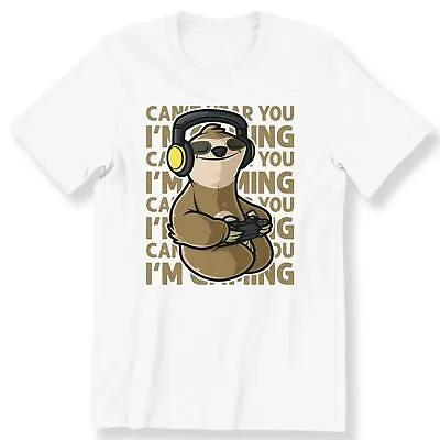 Buy Gamer Sloth Mens Ladies Kids Adult Cute T-shirt Gift For Gamer Sloth 100% Cotton • 12.99£