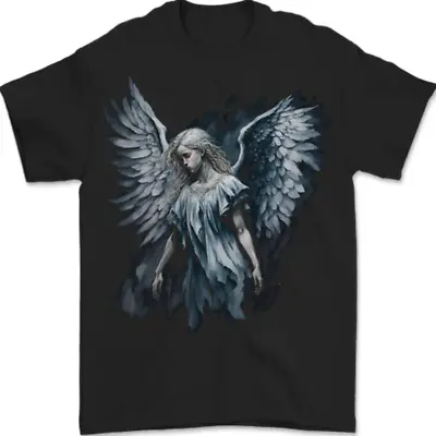Buy Gothic Guardian Angel Fantasy Goth Mens T-Shirt 100% Cotton • 8.47£