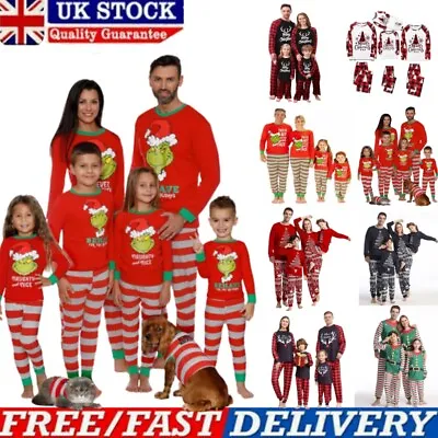 Buy UK Christmas Family Matching Pajamas Pjs Set Adult Kids Xmas Nightwear Pyjamas • 7.41£