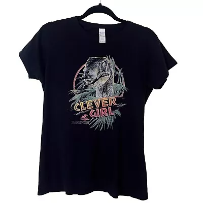 Buy Jurassic Park Size Small Womens Black Clever Girl Movie Graphic Tee T-Shirt • 7.23£
