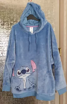 Buy Disney Store - Stitch -Plush Hoodie With Side Pockets- Lounge Wear - Size XL • 32.50£