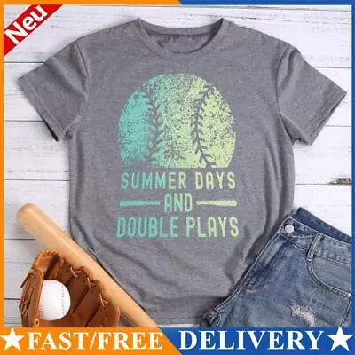 Buy Double-plays-baseball-t-shirt-tee-538414-Dark Grey-XL • 10.43£