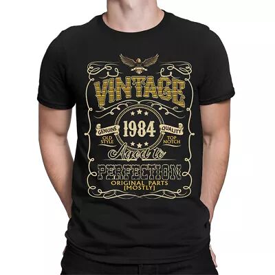 Buy Vintage 1984 Aged To Perfection Original Parts Mostly Birthday Mens T-Shirts #E • 13.49£