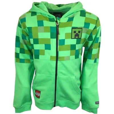 Buy Boys Girls Kids Minecraft Gamer Green Jumper Sweatshirt Hoody Hoodie 5 - 13Years • 13.99£