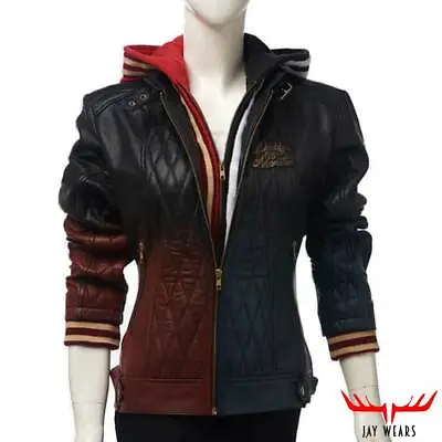 Buy Suicide Squad Harley Quinn Daddy’s Lil’ Monster Halloween Leather Jacket • 126.72£