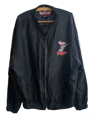 Buy Men’s Vintage 100% Silk “Rebels” Bomber Jacket 555 Size L • 20£