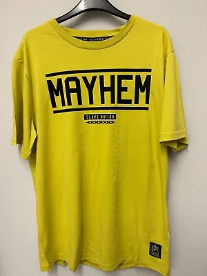 Buy Yellow Slave Nation Mayhem T-shirt • 3£