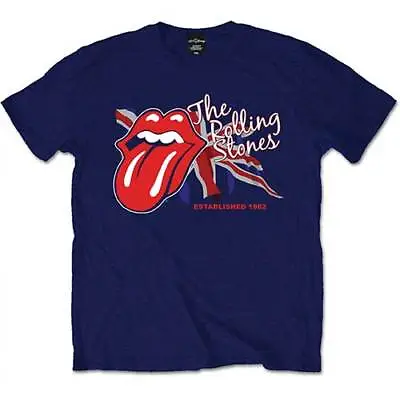 Buy The Rolling Stones Click The Flag Official Merch T-Shirt Blue New • 20.93£
